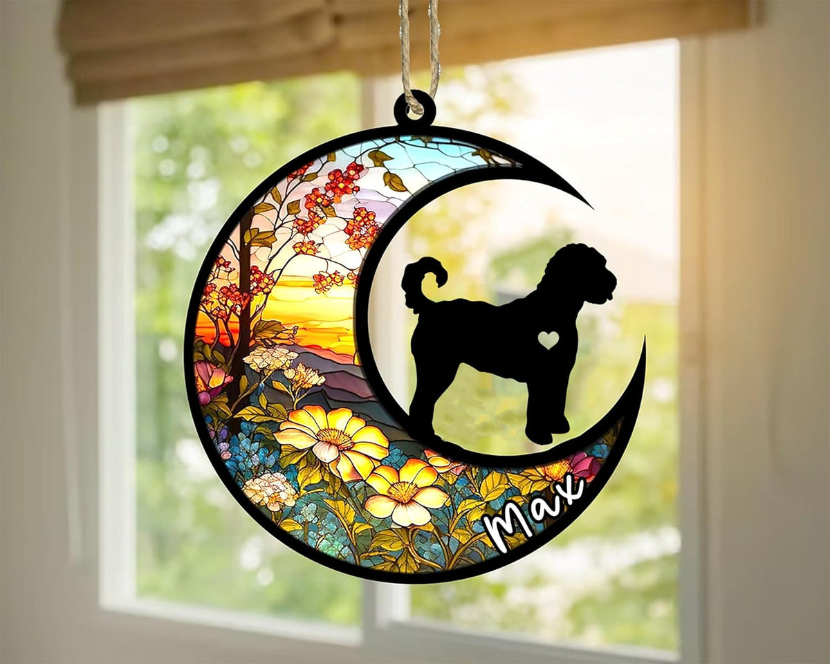 Personalized Dog Memorial, Custom Name Goldendoodle Dog Christmas Ornament with Name, Custom