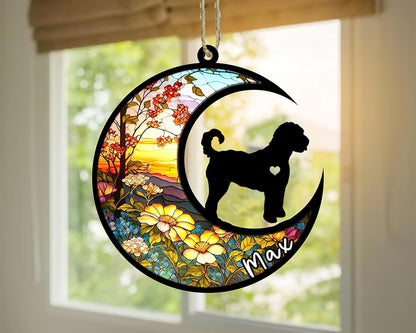 Personalized Dog Memorial, Custom Name Goldendoodle Dog Christmas Ornament with Name, Custom