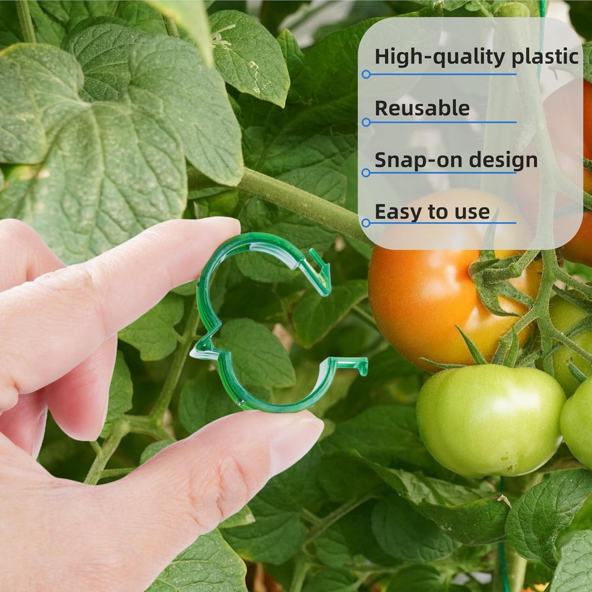 100 Pcs Plant Support Clips,Plastic Clips for Securing Plants,Tomato Vine Clips,Plant Fixing
