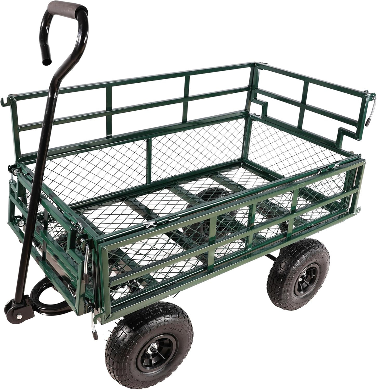 with a Four-Wheeled Trailer with a Double-Deck Detachable Side,The Steel Multifunctional Heavy-Duty