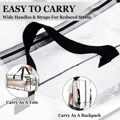 4 Pcs 24 Gallon Large Moving Bags with Zipper and Handles Foldable Storage Duffle Bags Heavy Duty
