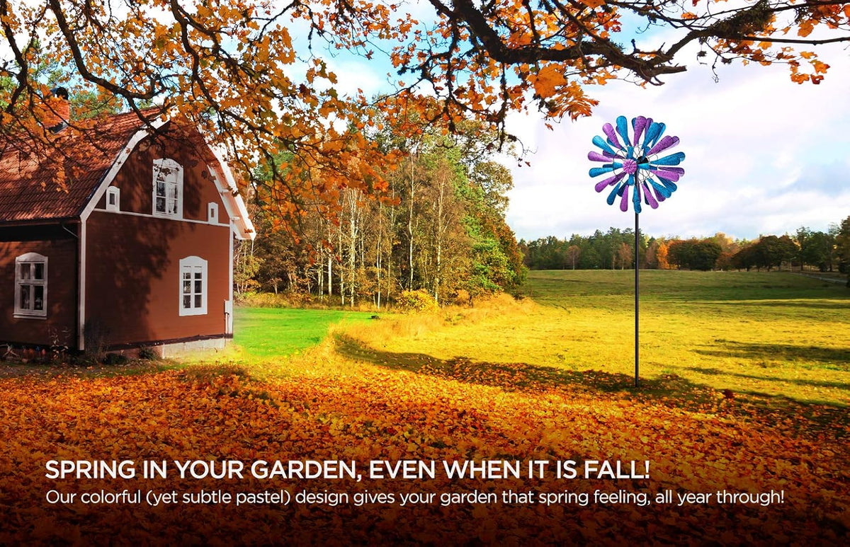 flybold Wind Spinner for Yard and Garden | Wind Spinners Outdoor, Metal, Large Windmill | 84in