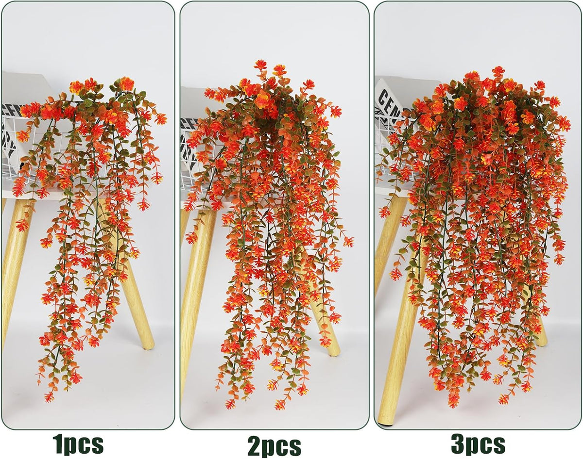Fall Artificial Hanging Plants Artificial Fall Flowers Faux Autumn Plants Faux Hanging Plants