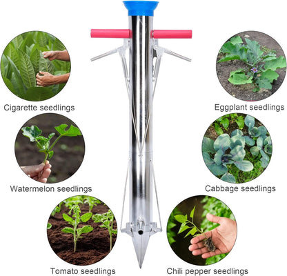 AIWFL Seedling Transplanter Long Handled Bulb Planter Tools Vegetable Young Plant Manual Plant