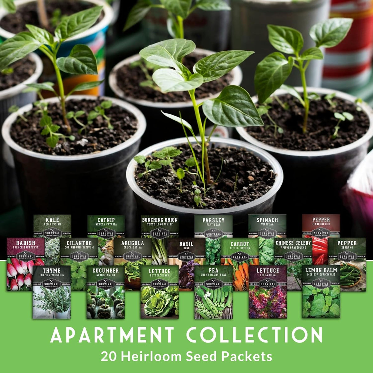 Indoor Garden Vegetables Hydroponic Apartment Garden - Non-GMO Heirloom Vegetable Varieties for