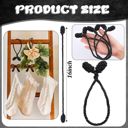 Shappy 24 Pieces Christmas Garland Banister Ties Christmas Decorative Reusable and Flexible Twist