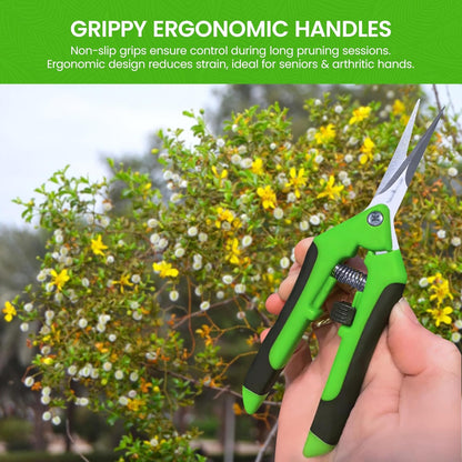 GARDEN GURU Razor Sharp Snip – Professional Garden Pruning Shears Trimmers Scissors – Super Sharp