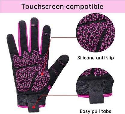 HANDLANDY Women Safety Work Gloves Utility Touch Screen Working Grip Glove for Yardwork Gardening