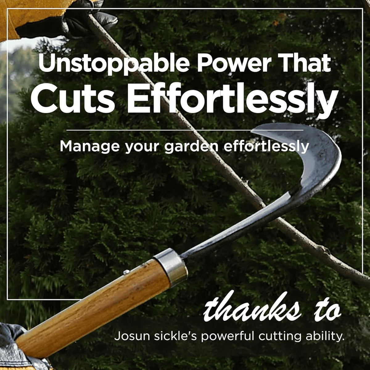 Josun Sickle - Hand-Forged Handmade Korean Weeding and Brush Clearing Tool with Razor-Sharp Blade