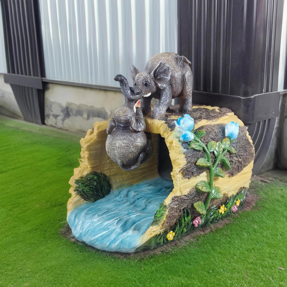 coolboy Elephant Decor Statue Gutter Downspout Extension Decorative,Garden Animal Statue Outdoor