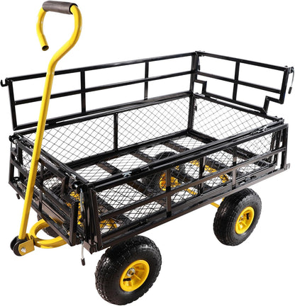 with a Four-Wheeled Trailer with a Double-Deck Detachable Side,The Steel Multifunctional Heavy-Duty