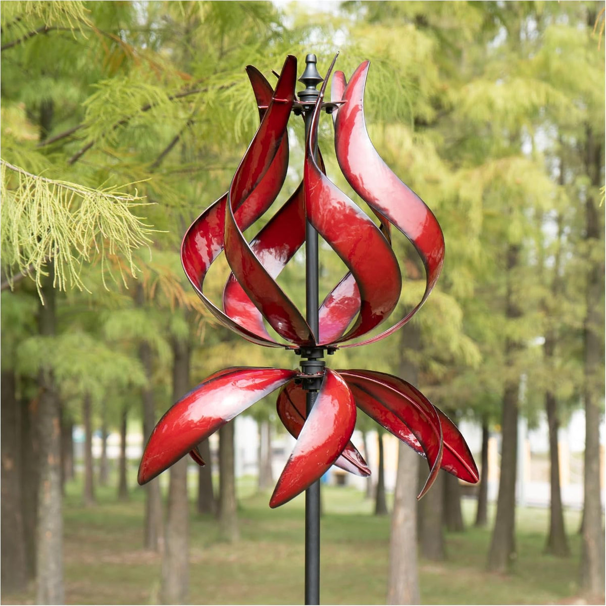 Large Garden Wind Spinner - Tulip Outdoor Yard Wind Sculptures & Spinners, Garden Decor Gift Ideas