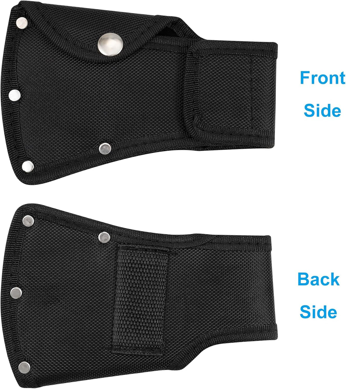 Hatchet Head Sheath Holster, Black Oxford Sheath for 1-1/4Lb Axe, Double Snap Hatchet Protector