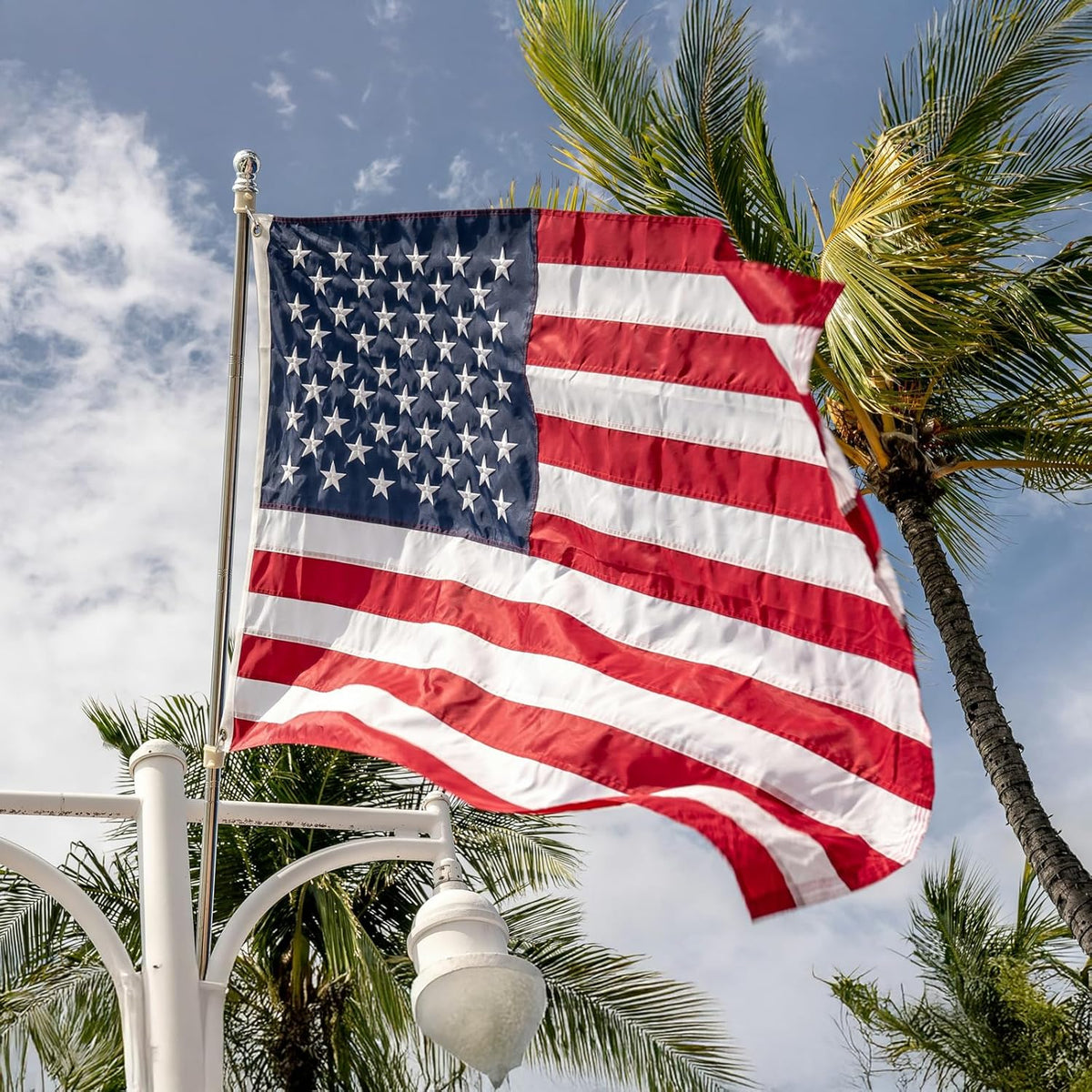 High Wind American Flag for Outdoor 20x30 Ft - Heavy Duty Allegiance US Flag with Embroidered
