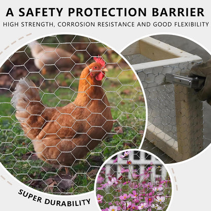 Chicken Wire, 15.7 in x 50 ft Garden Fence, Wire Mesh, Chicken Wires Fencing, Mesh Hexagonal