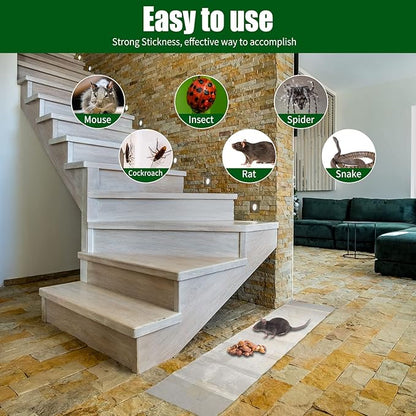 Qualirey 20 Pcs 47 Inch Ultra Large Sticky Mouse Glue Traps Sticky Rat Trap That Work for Rats