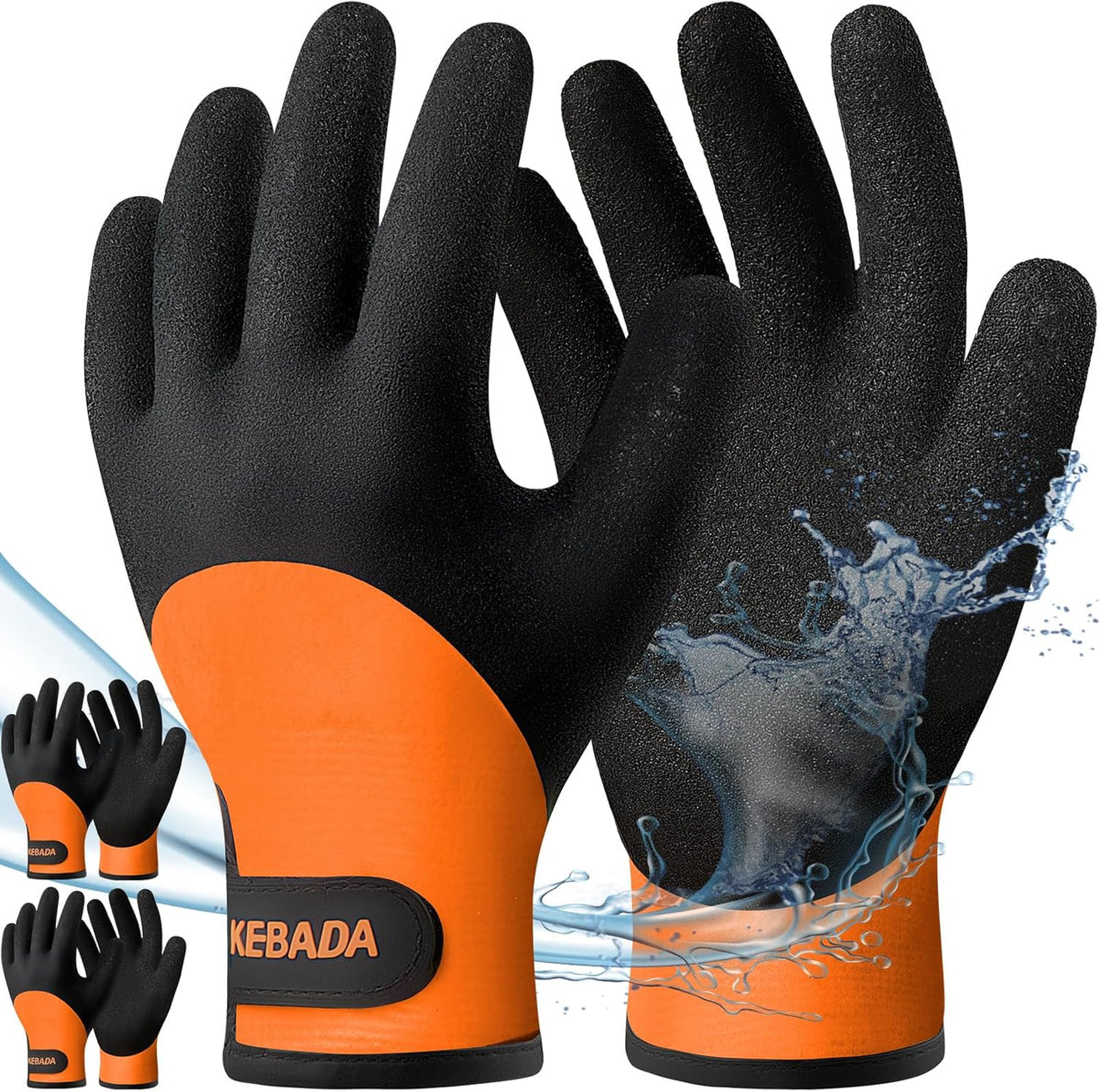 Kebada T2 Waterproof Work Gloves for Men and Women, Thermal Warm Winter Working Gloves, Insulated