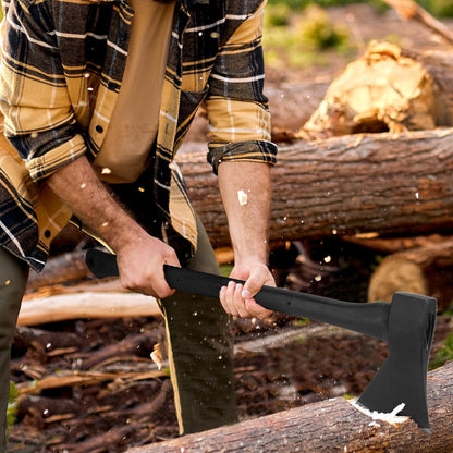 Splitting Axe, 27" Camping Chopping Hatchet for Firewood Splitting, Forged Carbon Steel Heavy Duty