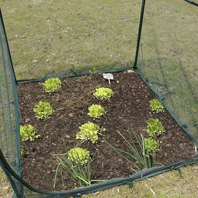 Portable 4'x4' Large 6FT Tall Plant Netting Cover Crop Cages Pest Guard Cover for Vegetables and