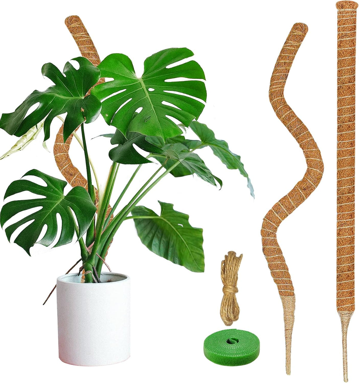 2 Pack Moss Pole, 47-Inch Moss Poles for Plants Monstera,Bendable Plant Support Stakes for Climbing
