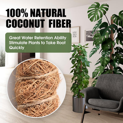 Moss Pole, 63 Inch Bendable Moss Pole for Plants Monstera, Moss Poles for Climbing Plants, Handmade
