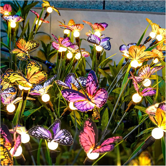 TONULAX Solar Garden Lights - Swaying Butterfly Light, Swaying in The Wind, Solar Outdoor Lights