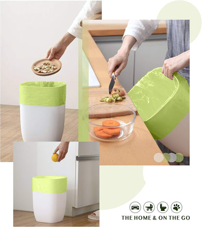 FORID 2.6 Gallon Compostable Garbage Bags, 150 Count, 5 Rolls – Green, Small, Durable, Thick