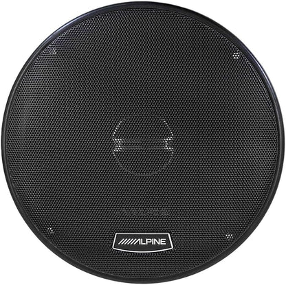 Alpine DM-65-G 6.5-Inch 2-Way Coaxial Speakers with Grille Bundle, 4 Speakers
