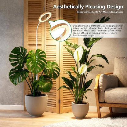 Full Spectrum Grow Light with Stand for Indoor Plants, Floor Plant Light, 6/12/18H Timer, 3 Color
