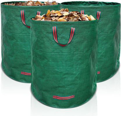Gardenpal 3 Pack 72 Gallon Reusable Yard Waste Bag, Heavy Duty, Upright Lawn Bags with 4 Reinforced