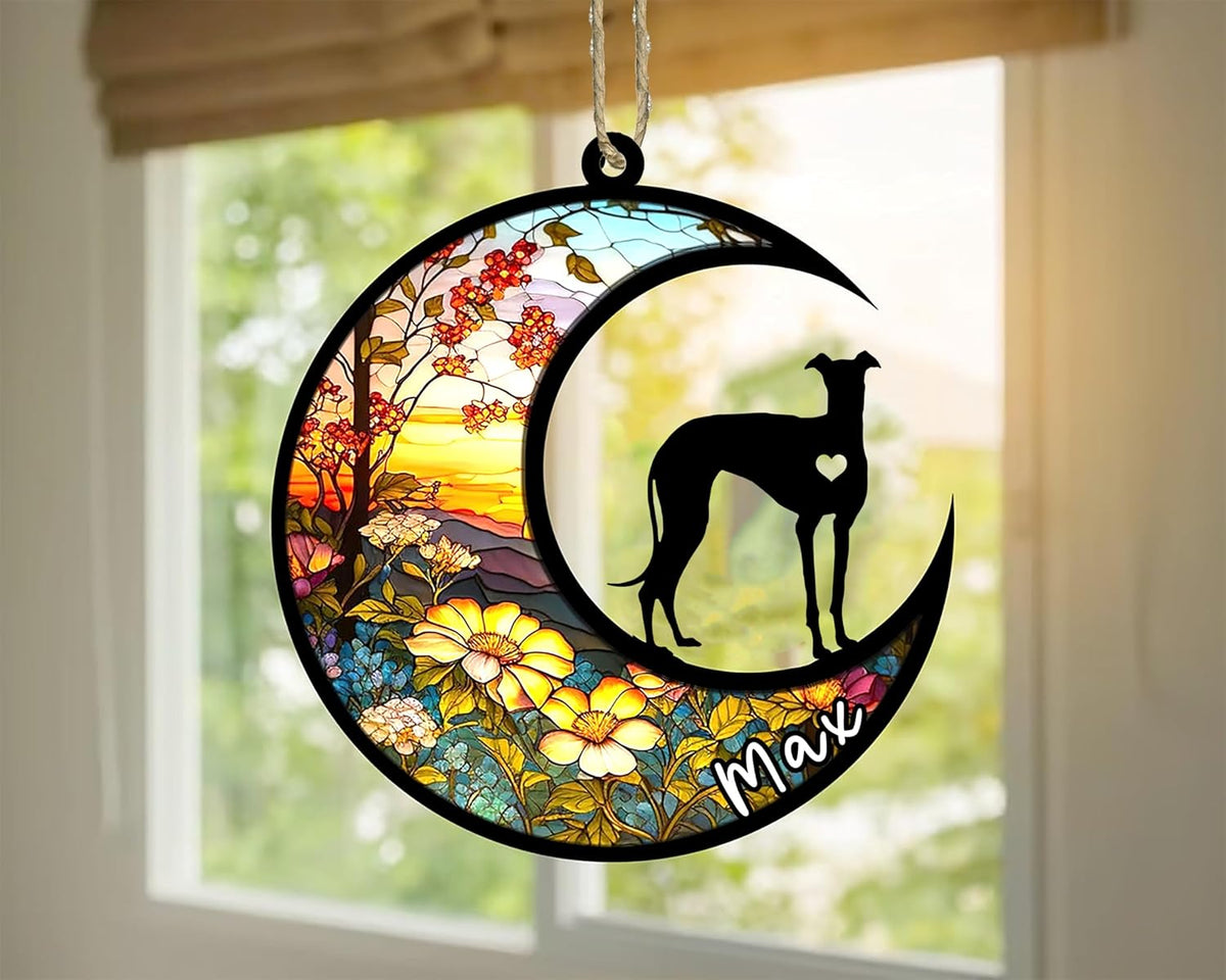 Personalized Dog Memorial, Custom Name Italian Greyhound Dog Christmas Ornament with Name, Custom