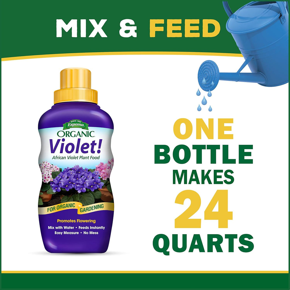 Espoma Organic Violet! 8-Ounce Concentrated Plant Food – Plant Fertilizer and Bloom Booster for All