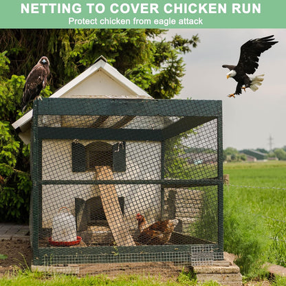 100'x100' Bird Netting for Chicken Coop, Nylon 3/4" Mesh Poultry Netting Chicken Nettings Roof