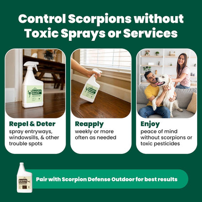 Cedarcide Scorpion Shield (Quart) Indoor Cedar Oil Pest Control Spray - Kills & Repels Scorpions