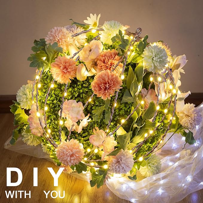 LIGHTSHARE 248LED 12IN+16IN+20IN Light Ball Yard Decoration Pathway Lights Brown Sphere Light Fold