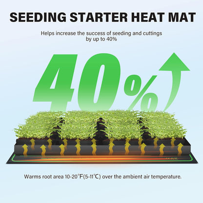 iPower 10" x 20" Waterproof Durable Seedling Heat Mat Warm Hydroponic Plant for Indoor Gardening