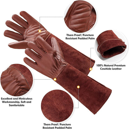 Acdyion Gardening Gloves for Women/Men Rose Pruning Thorn & Cut Proof Long Forearm Protection