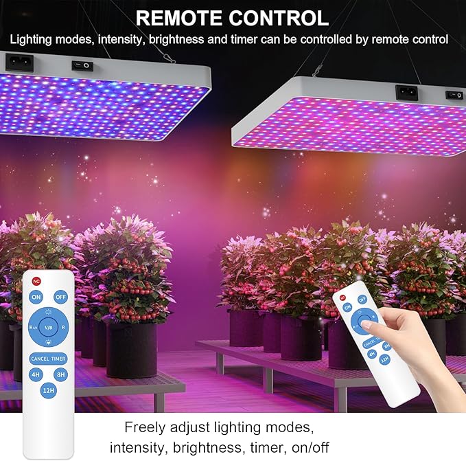 Remote Control LED Grow Light for Indoor Plants, Full Spectrum Plant Light for Indoor Growing with