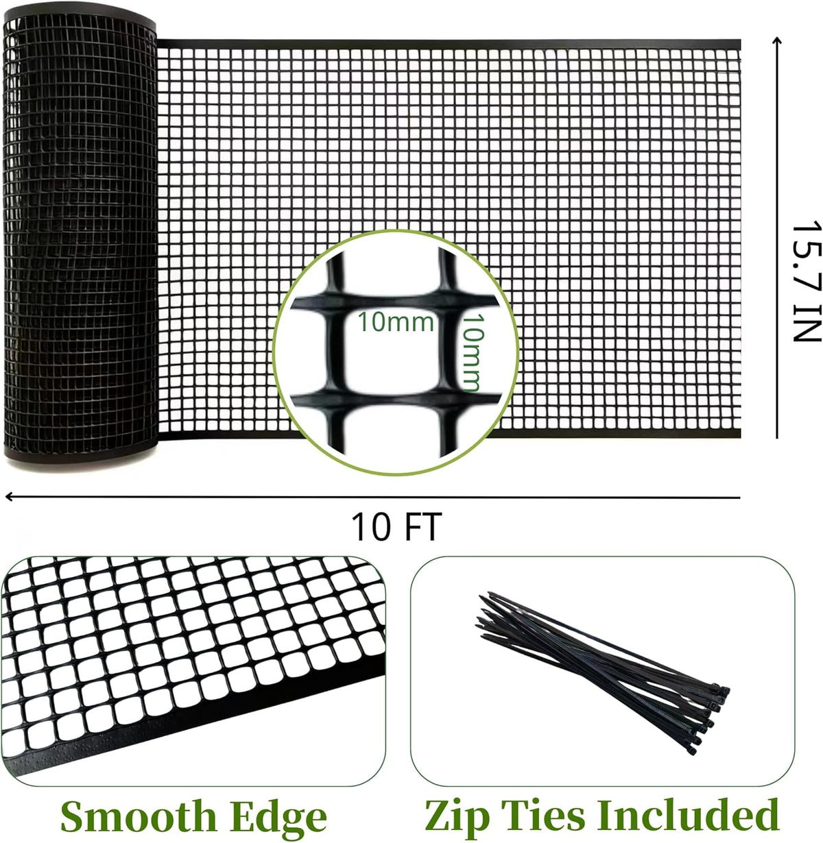 PotatoLife Plastic Wire Mesh Fence, Balcony Fence for Baby and Pets, Safety Fence, Stair Protector