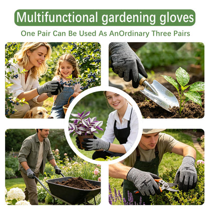 Trendara 8 Pairs gloves for men gardening gloves,garden gloves for women,Breathable latex dipped