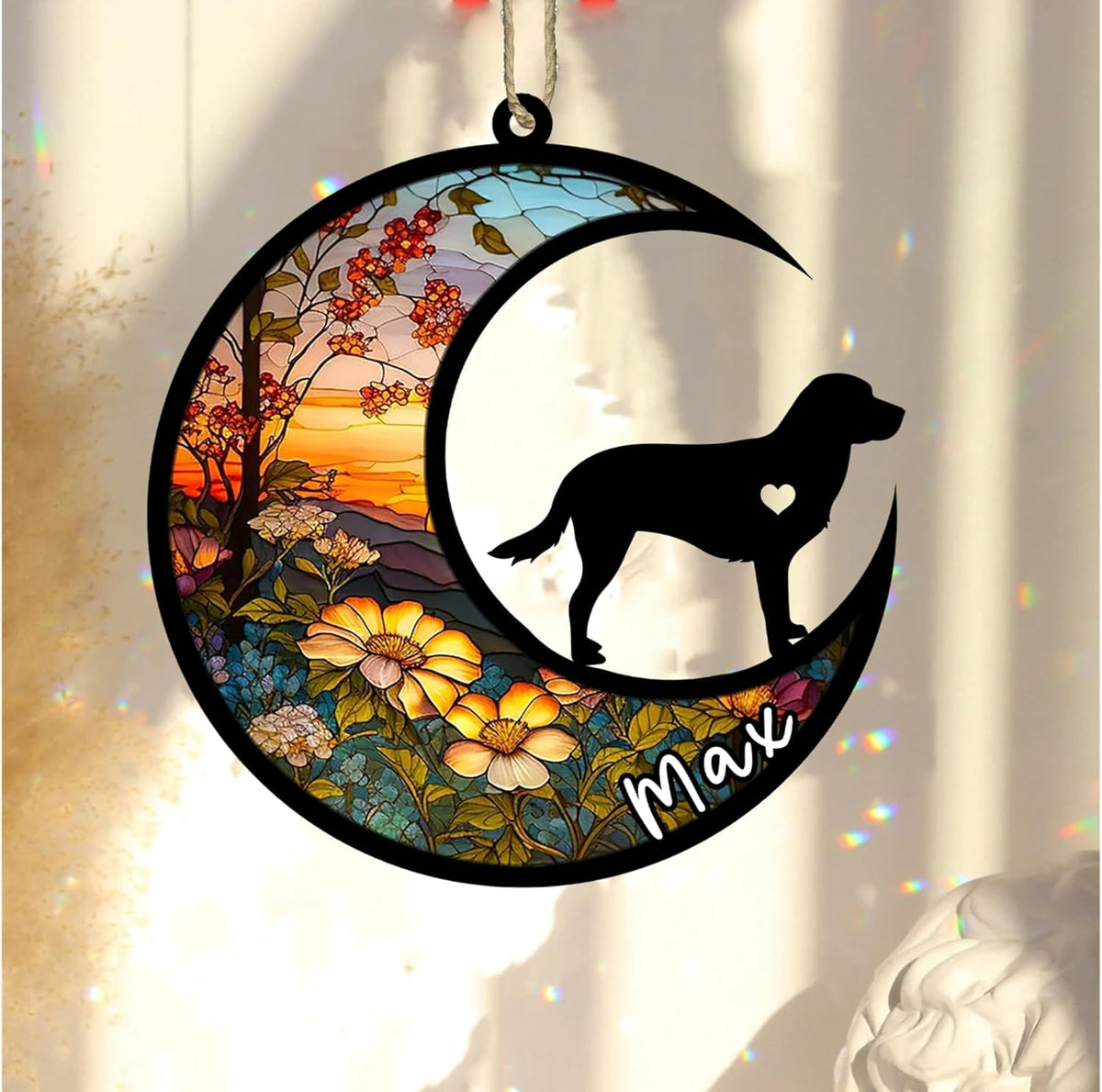 Personalized Dog Memorial, Custom Name Labrador Retriever Dog Christmas Ornament with Name, Custom