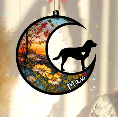 Personalized Dog Memorial, Custom Name Labrador Retriever Dog Christmas Ornament with Name, Custom