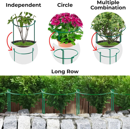 Tall Plant Support Stakes for Indoor and Outdoor - Peony Cages and Supports - Plant Cage Ring for