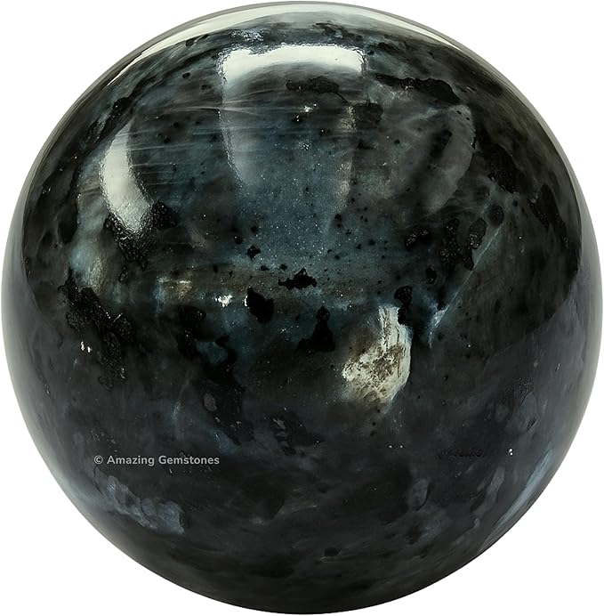 Amazing Gemstone Larvikite Crystal Ball with Stand - 2" Inches Crystal Sphere Meditation Balls for