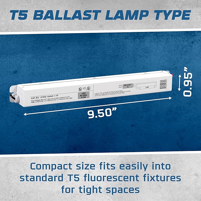 OHLECTRIC Replacement for Keystone KTEB-154HO-1-TP 54W T5 High Output Electronic Fluorescent