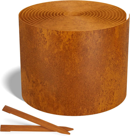 Worth Galvanized Steel Landscape Edging 8" x25' Metal Garden Edging Roll Flexible Bender Border