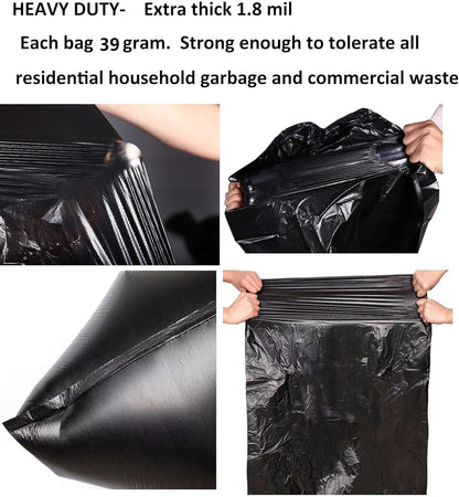 45 Gallon Trash Bags 1.8 Mil -39.3''x47.2'' Pack of 50 Thick Large Heavy Duty Multi-Use Garbage