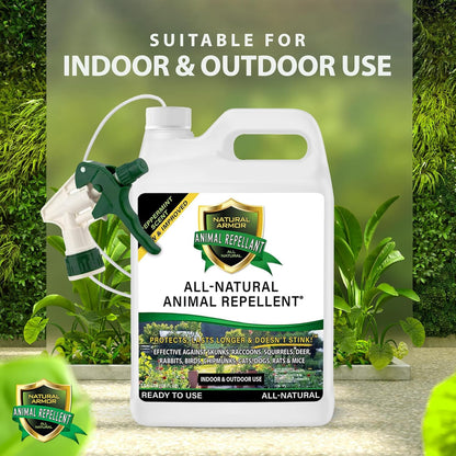 Natural Armor Animal & Rodent Repellent Spray. Repels Skunks, Raccoons, Rats, Mice, Deer Rodents &