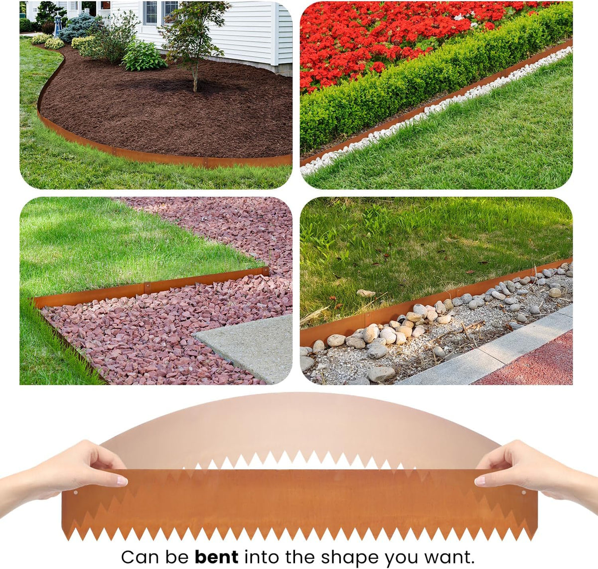 Corten Steel Landscape Edging Steel Landscaping Edging Metal Garden Edging Lawn Edge Border Rust