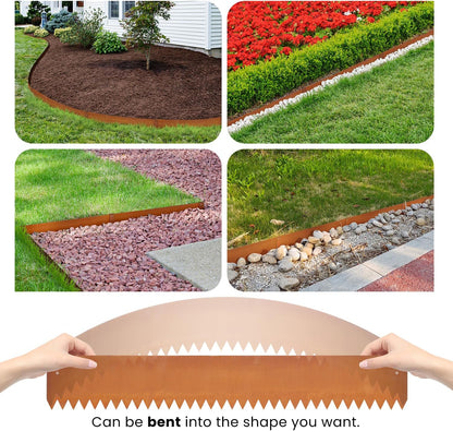 Corten Steel Landscape Edging Steel Landscaping Edging Metal Garden Edging Lawn Edge Border Rust